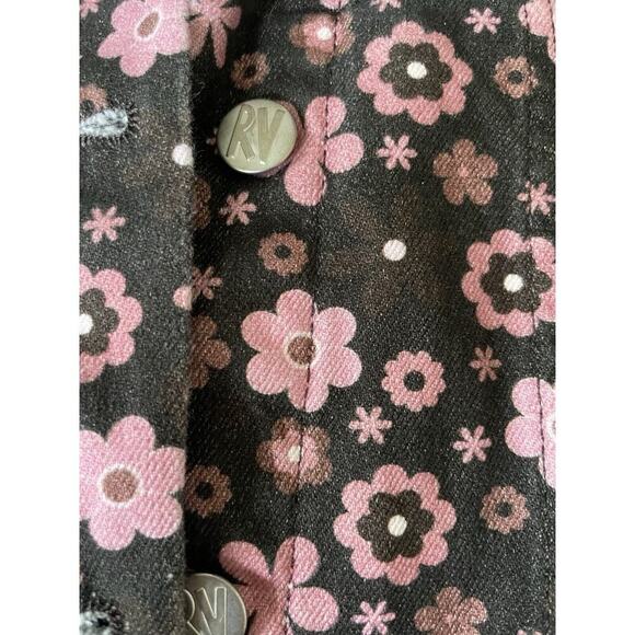 ASOS Reclaimed Vintage Floral Jean Jacket Size 10 - Picture 5 of 5